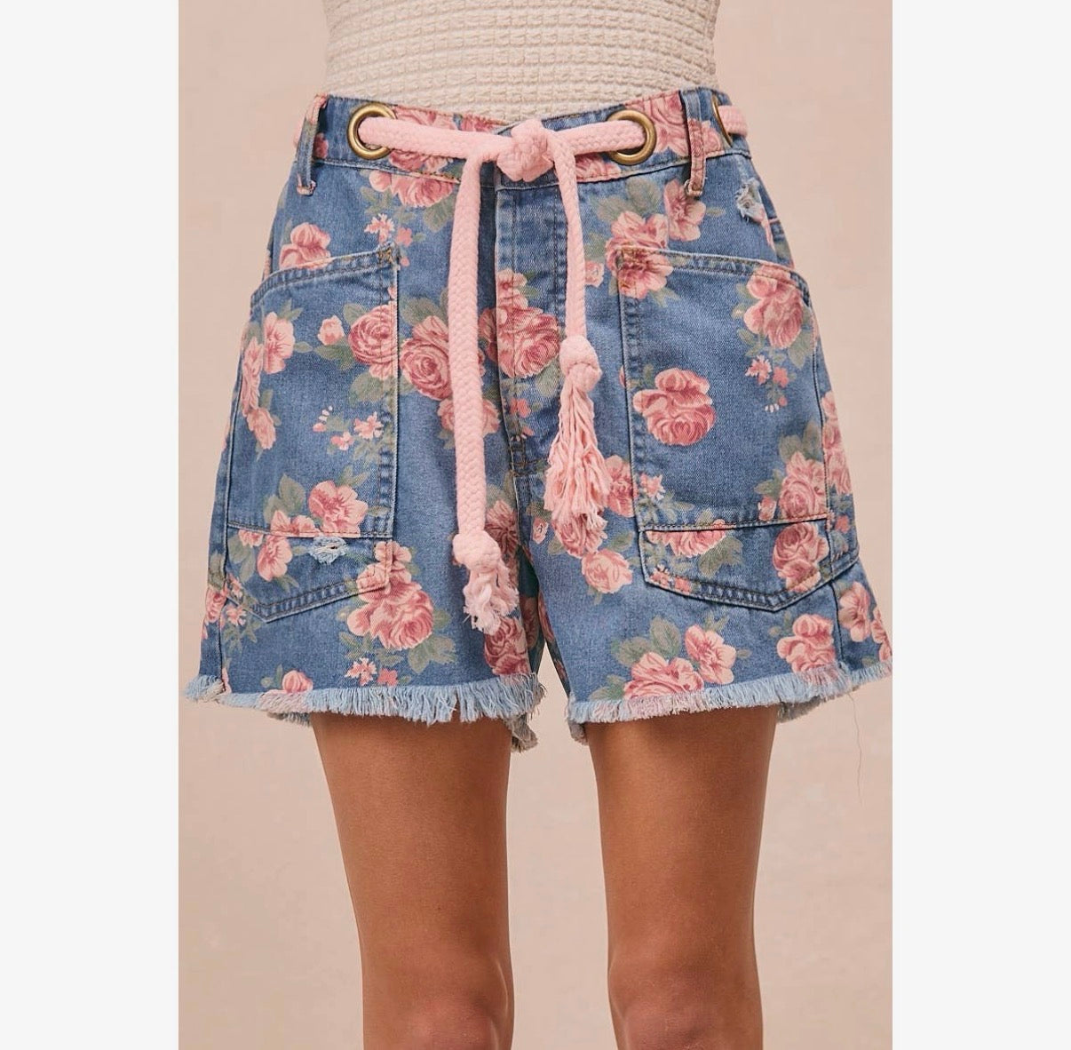 Rosie Bloom Denim Shorts